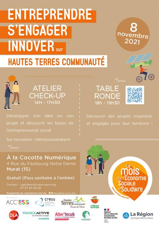 Entreprendre, s'engager, innover sur Hautes Terres Communauté