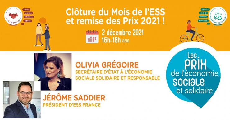 Clôture du Mois de l'ESS et annonce des lauréats des Prix ESS 2021 !