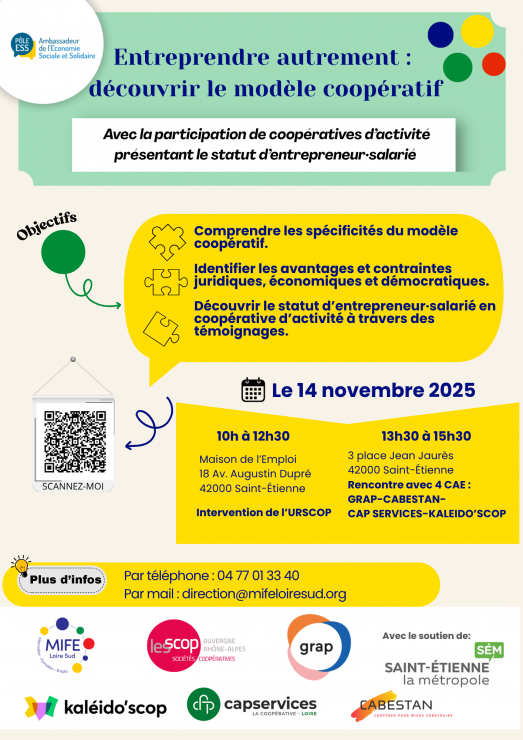 Atelier ESS : Entreprendre autrement : découvrir le modèle coopératif Atelier ESS : Entreprendre autrement : découvrir le modèle coopératif