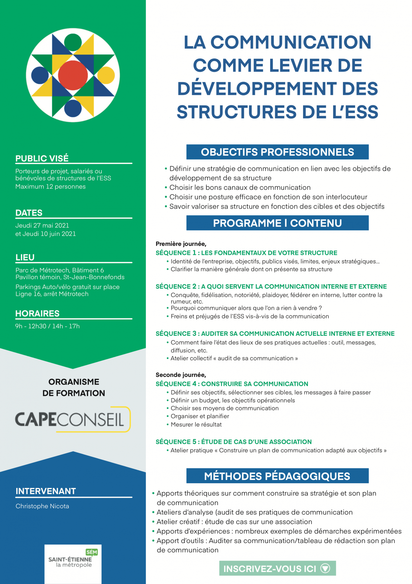 La communication comme levier de développement des structures de l’ESS – Saint Jean Bonnefons (42)