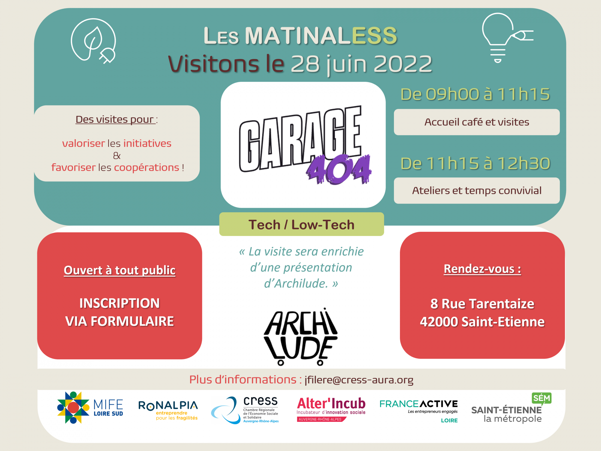Matinal’ESS – Tech/Lowtech et #ESS – Saint-Étienne (42)