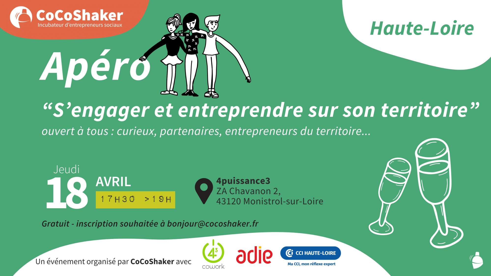 Apéro « S’engager et entreprendre sur son territoire » à Monistrol-sur-Loire