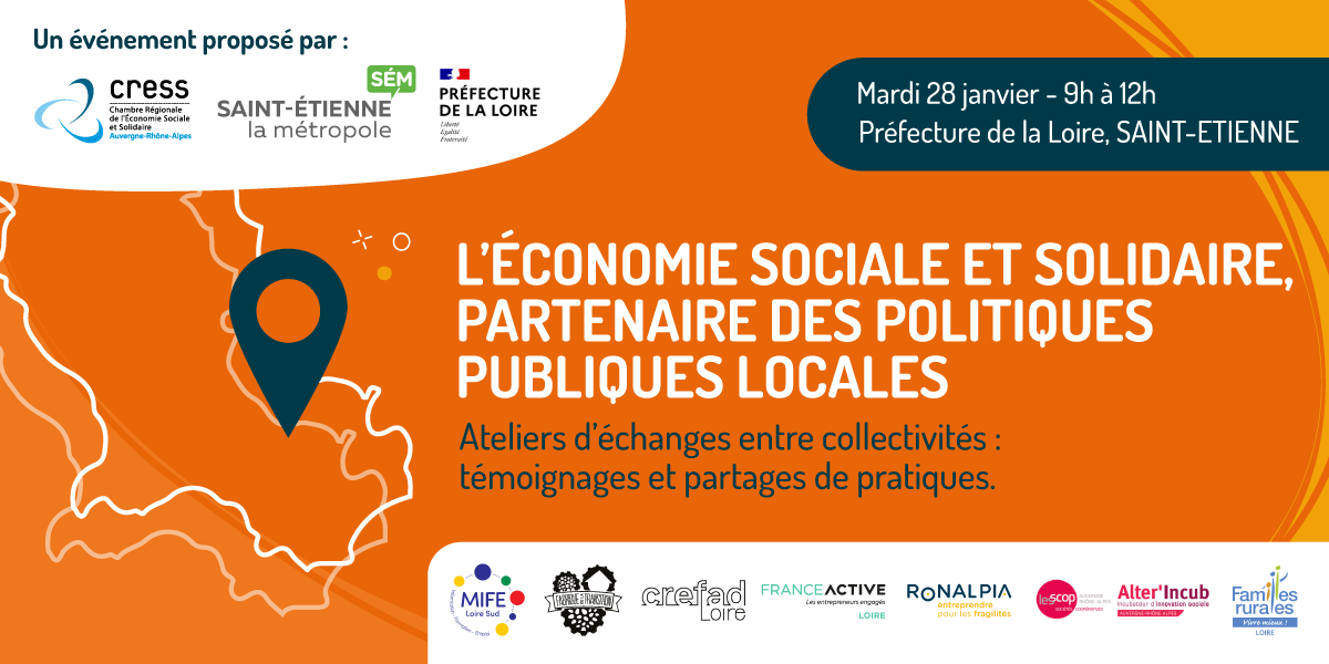 [ÉVÉNEMENT] L&rsquo;Économie Sociale Solidaire, partenaire des politiques publiques locales – Territoires stéphanois