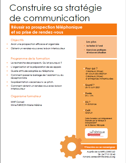 Construire sa strategie de communication-Reussir sa prospection télephonique et sa prise de rendez-vous – En distanciel
