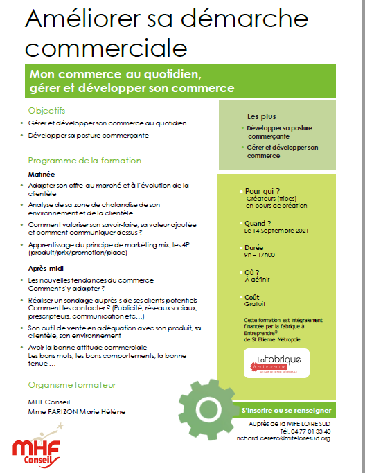 Ameliorer sa demarche commerciale-mon commerce au quotidien, gérer et developper son commerce – Saint-Etienne (42)