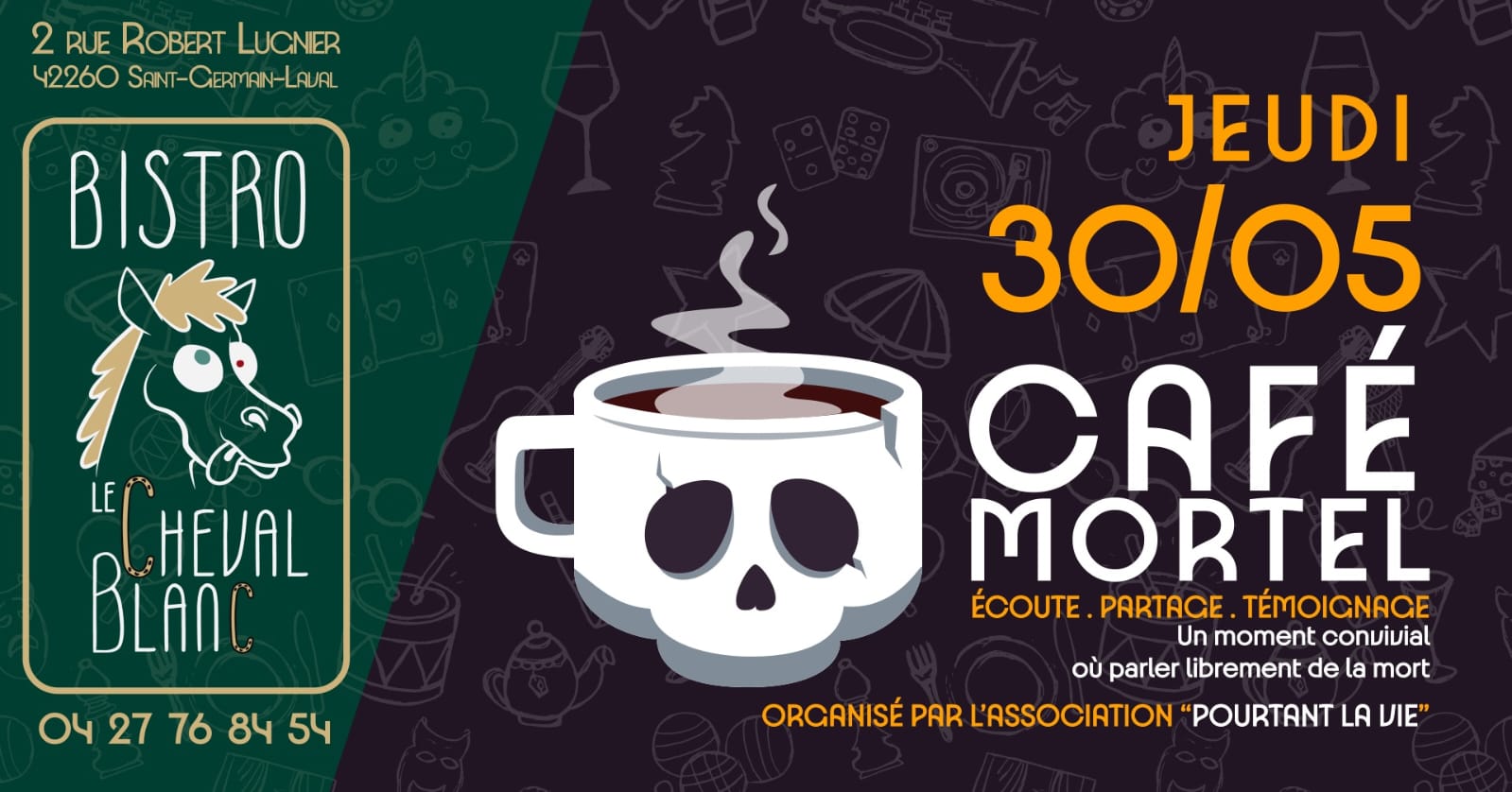 Café mortel à Saint-Germain-Laval 30 mai 2024