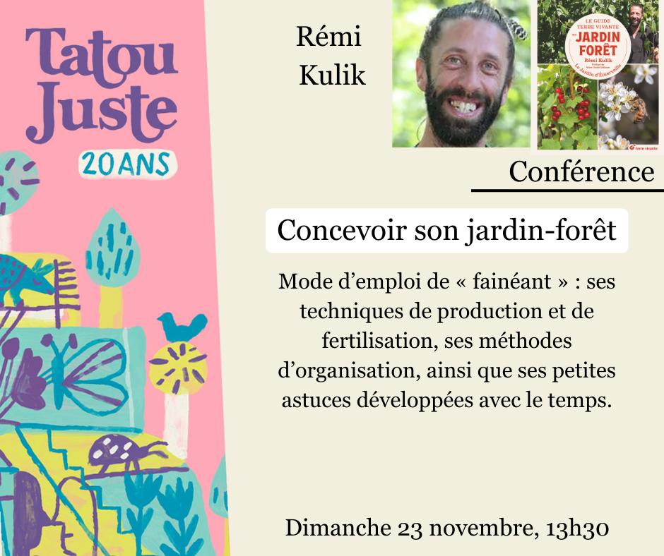 Conférence de Rémi Kulik sur son livre Concevoir son jardin-forêt