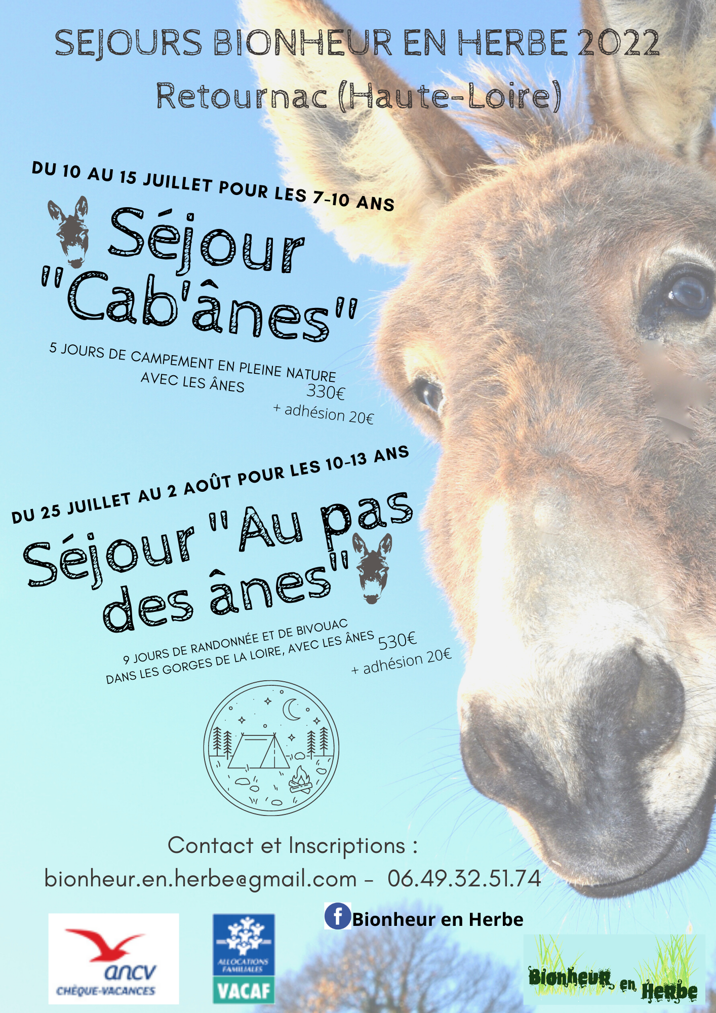 Séjours « cab’ânes » – Retournac (43) Séjours « cab’ânes » – Retournac (43)